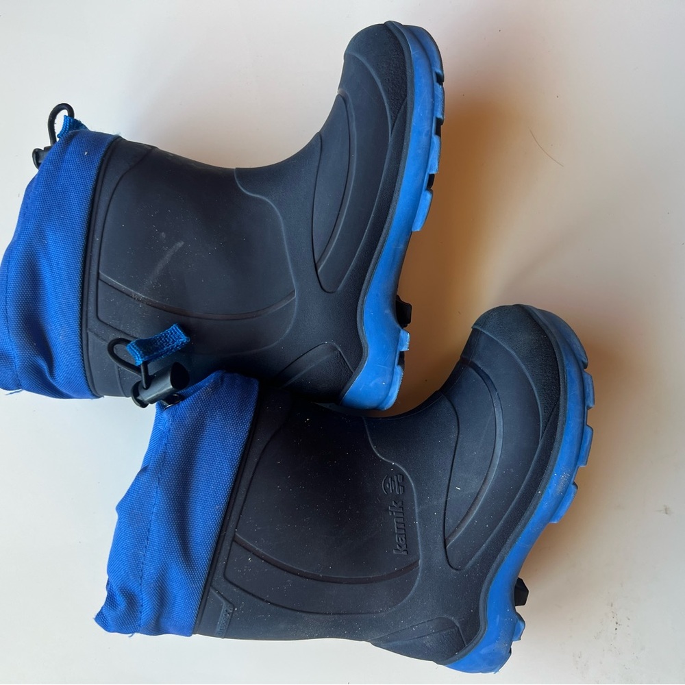 Toddler Size 8 Kamik Black and Blue Boots